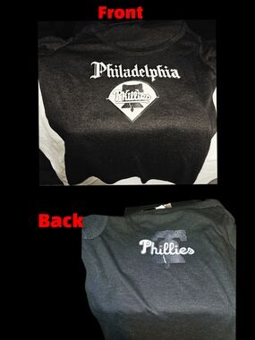 Next Level Apparel Black Philadelphia Phillies Graphic Tee